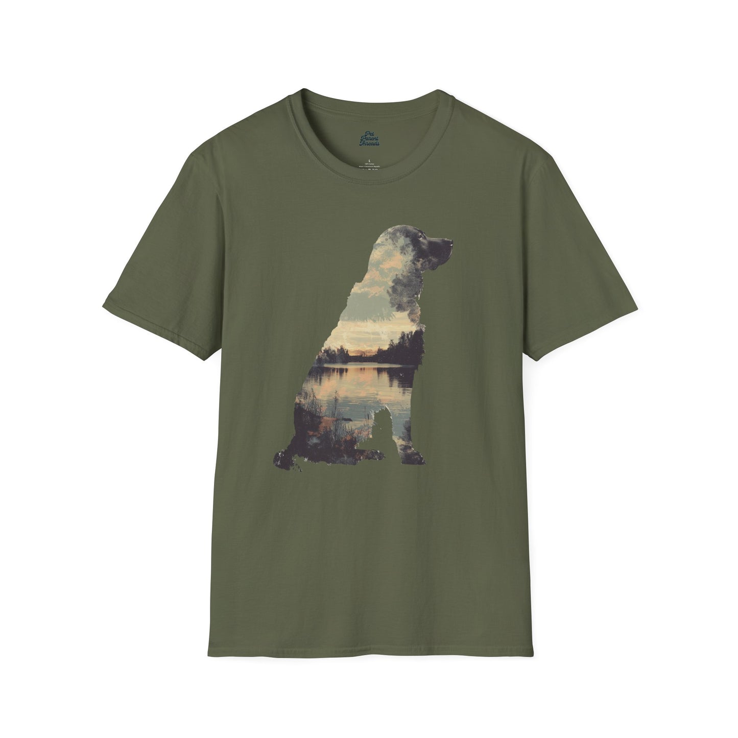 Golden Hour Lab: Lakeside Sunset Dog Tee