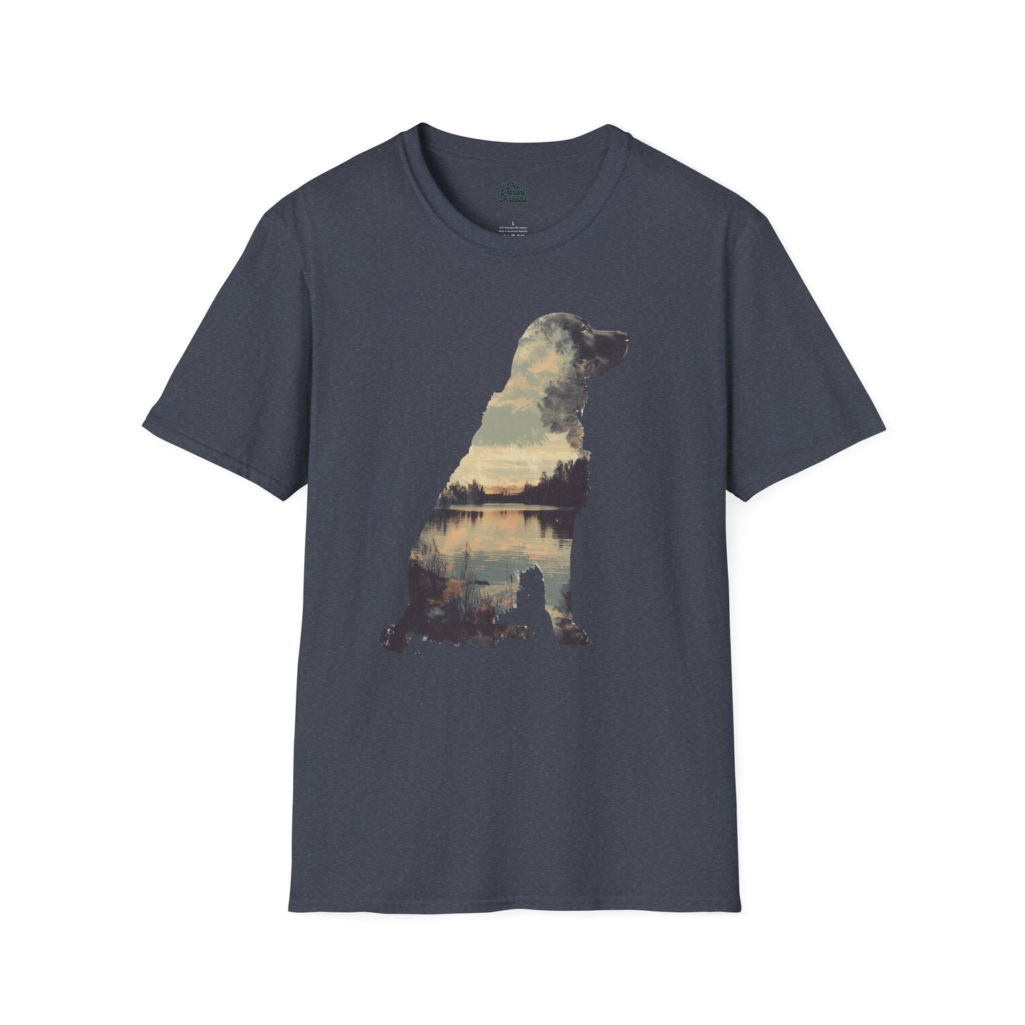 Golden Hour Lab: Lakeside Sunset Dog Tee