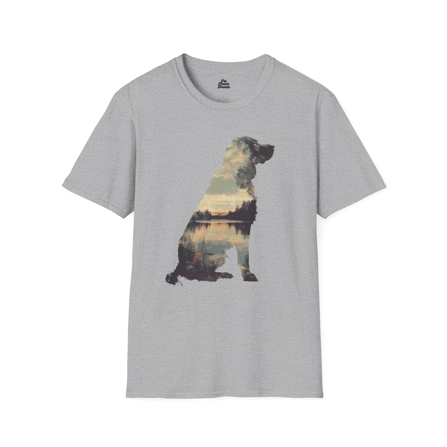 Golden Hour Lab: Lakeside Sunset Dog Tee