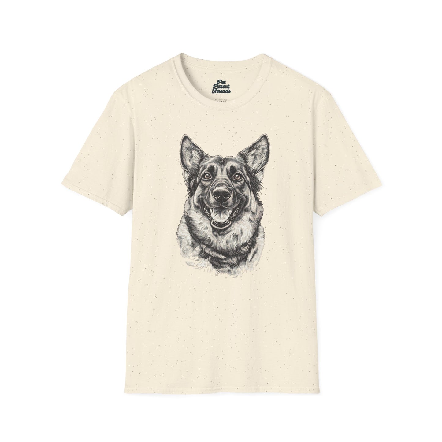 German Shepherd Premium Line Art Graphic Tee Natural