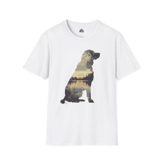 Golden Hour Lab: Lakeside Sunset Dog Tee