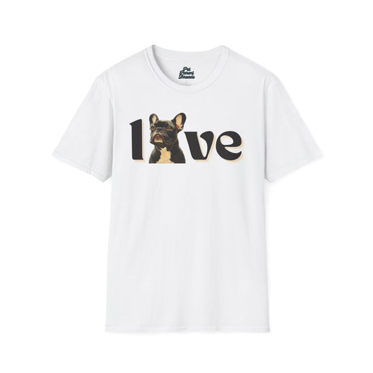 âLOVE" French Bulldog Graphic Tee White