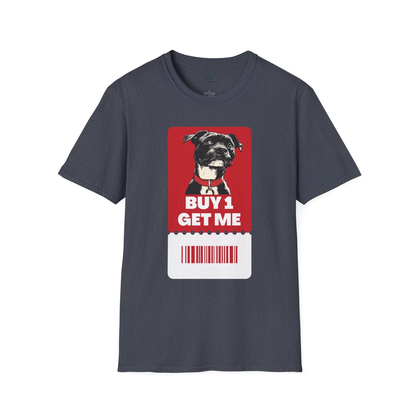 âBuy 1, Get Meâ Pitbull Adoption Awareness Tee Heather Navy