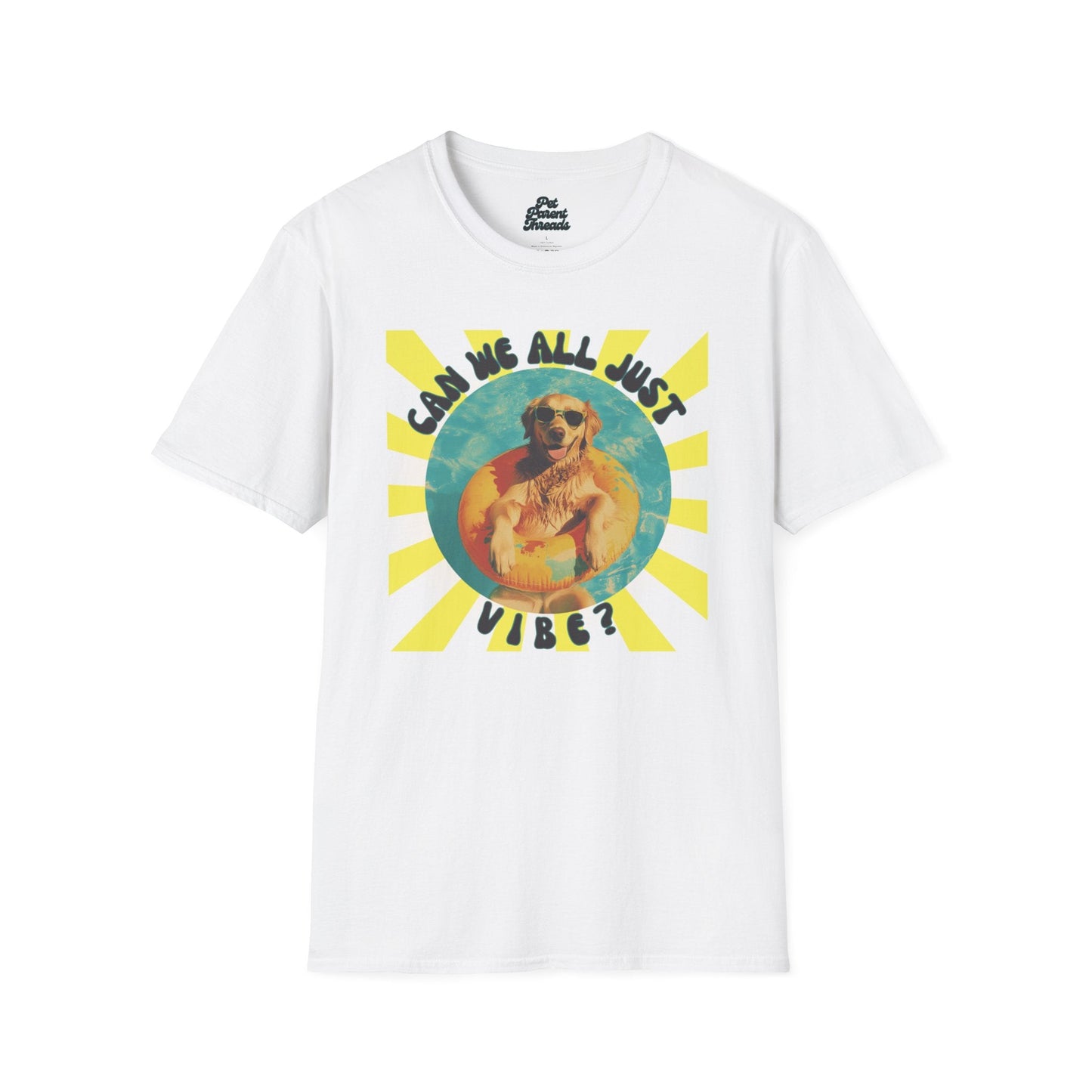 "Can We All Just Vibe?â Retro Summer Graphic Tee White