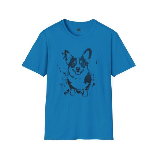 Corgi Ink Splash Graphic Tee Sapphire