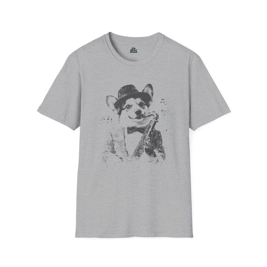 Corgi Smooth Jazz Graphic Tee Sport Grey