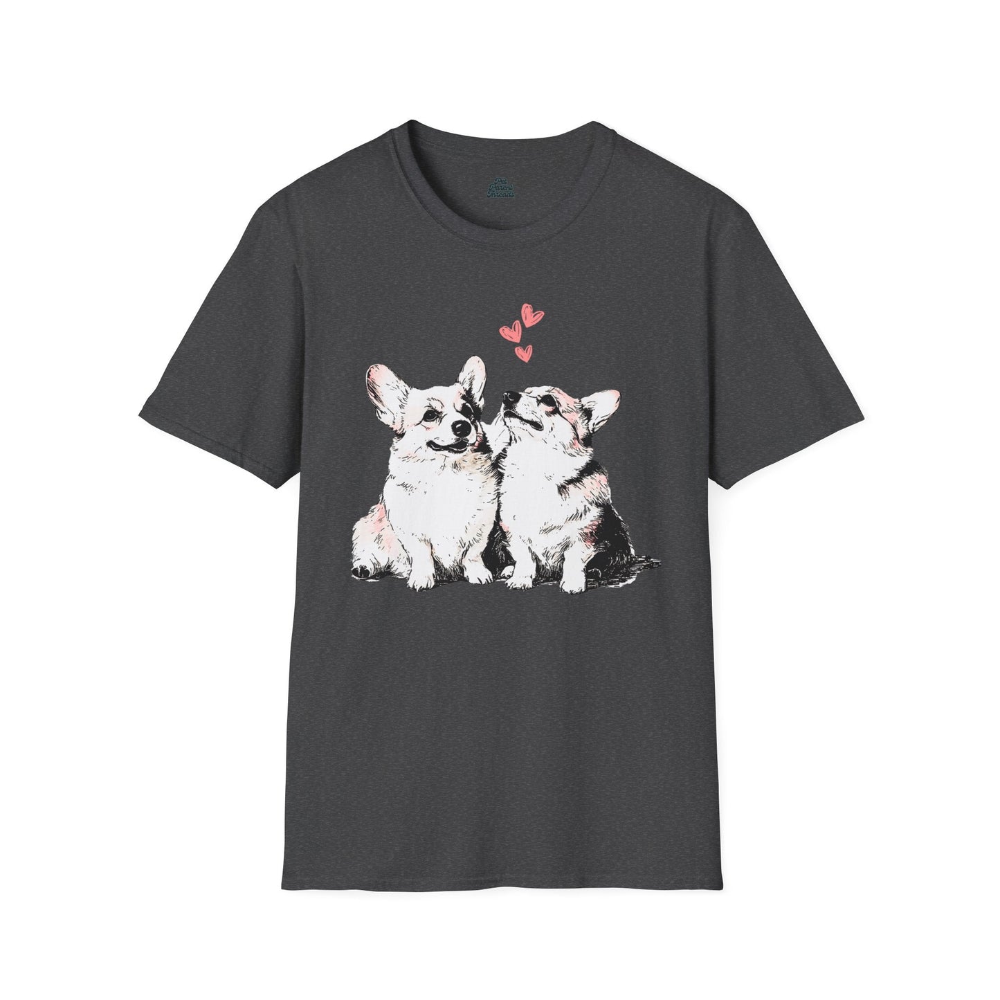 Corgis In Love Graphic Tee Dark Heather