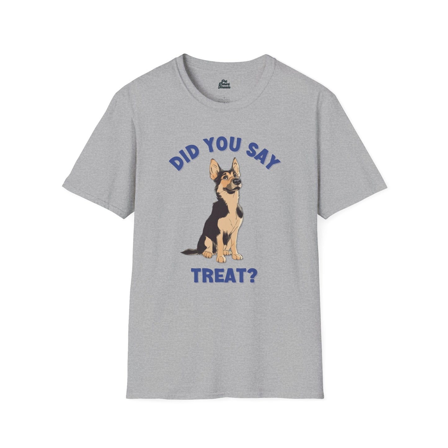 âDid You Say Treat?â Funny GSD Graphic Tee Sport Grey