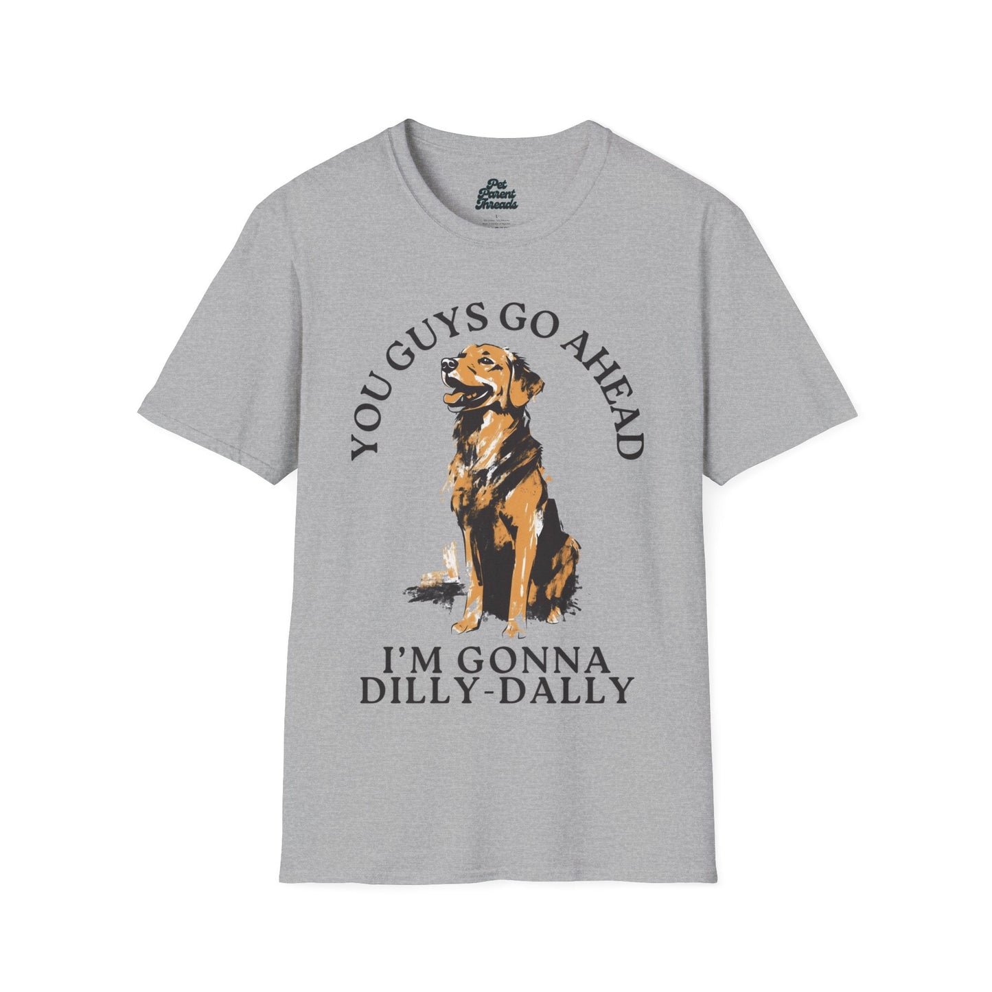 âDilly-Dally" Golden Graphic Tee Sport Grey