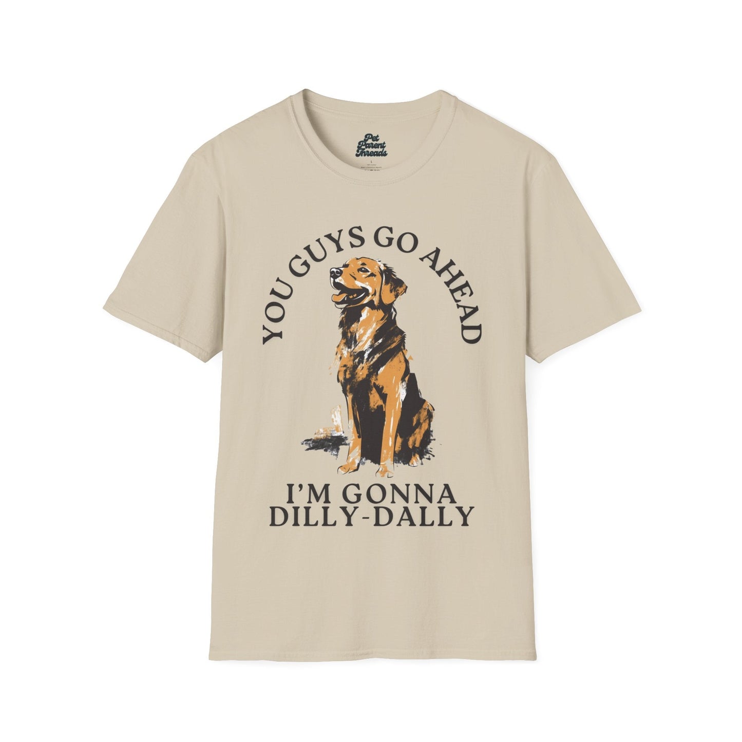 âDilly-Dally" Golden Graphic Tee Sand