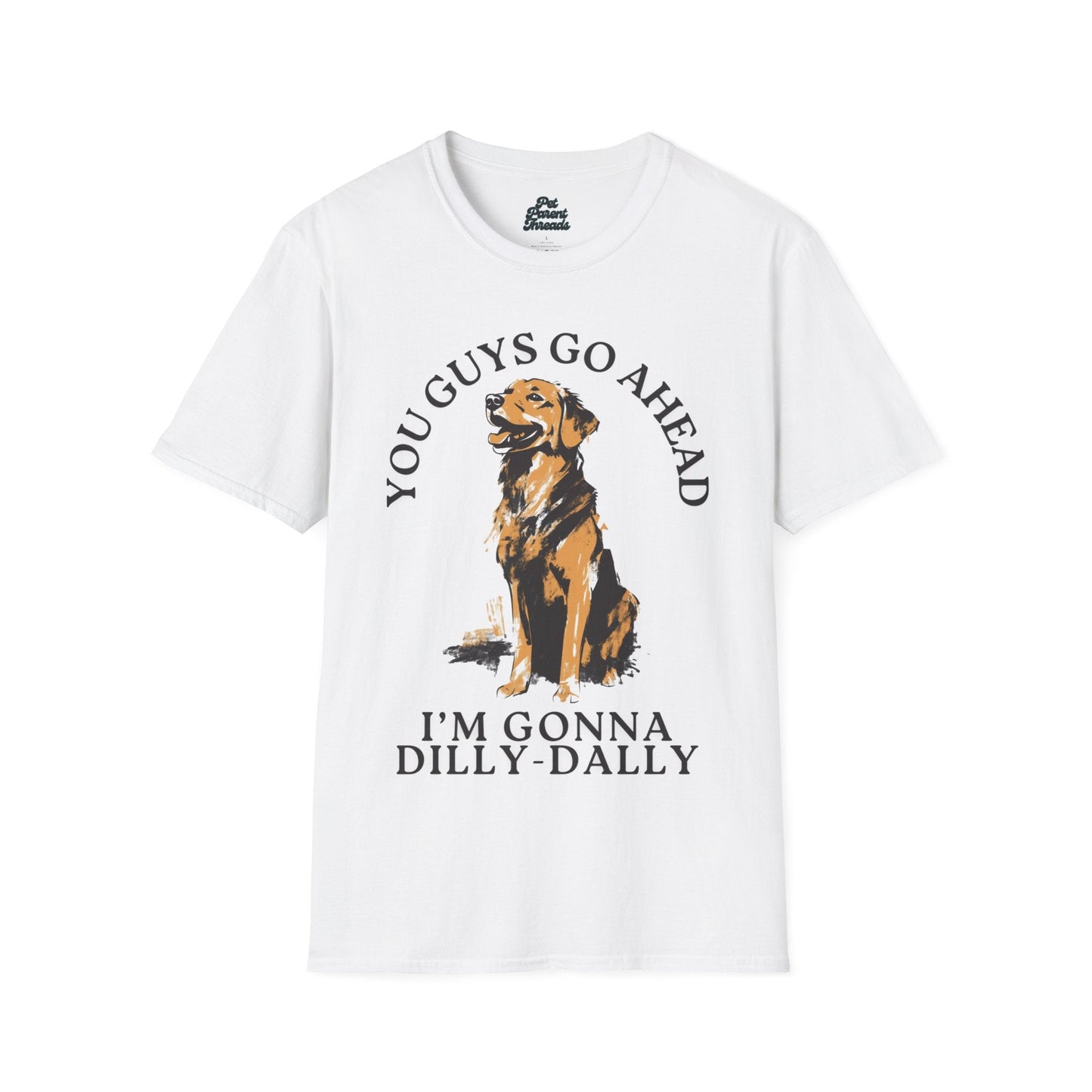 âDilly-Dally" Golden Graphic Tee White