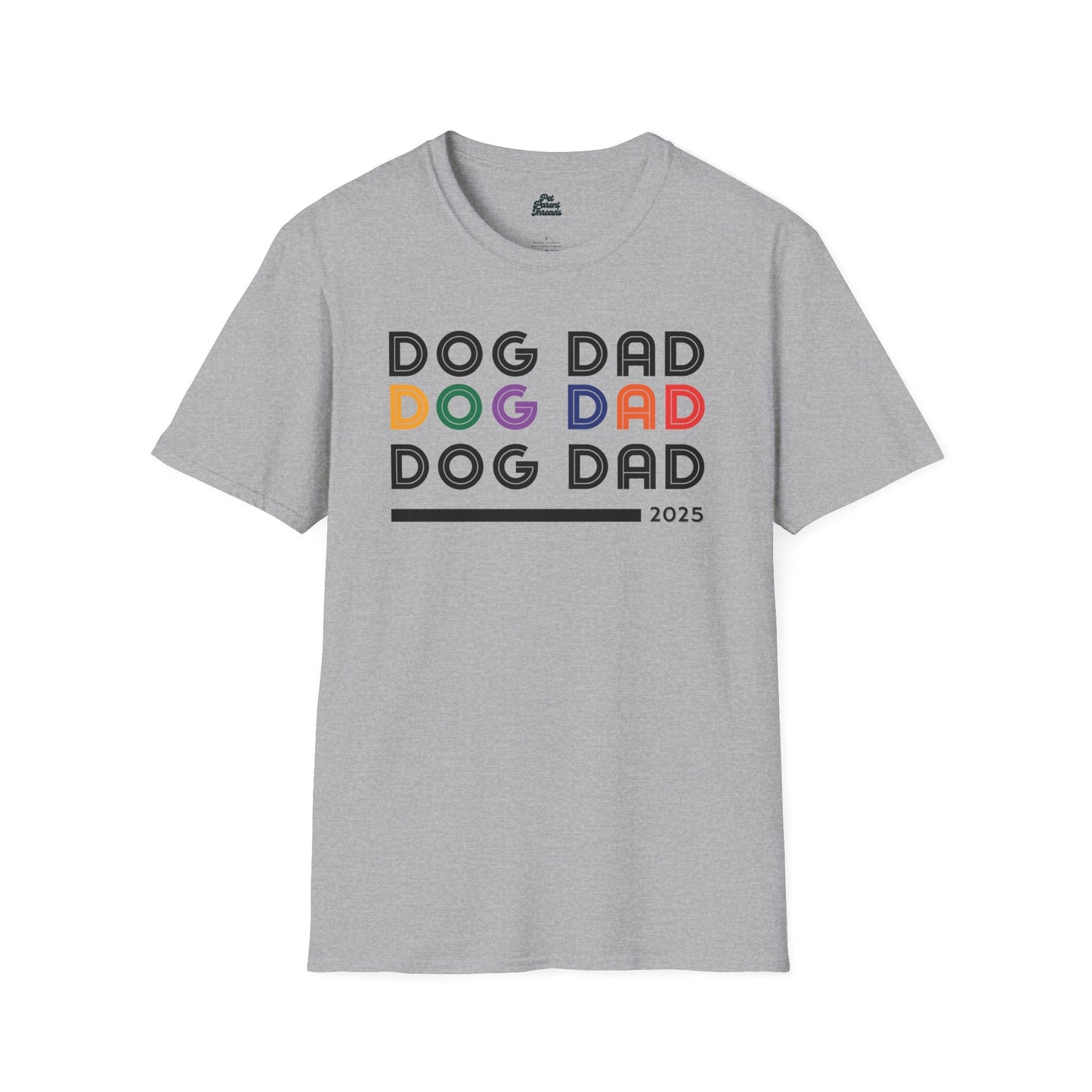 âDog Dadâ Retro Minimalist Tee Sport Grey