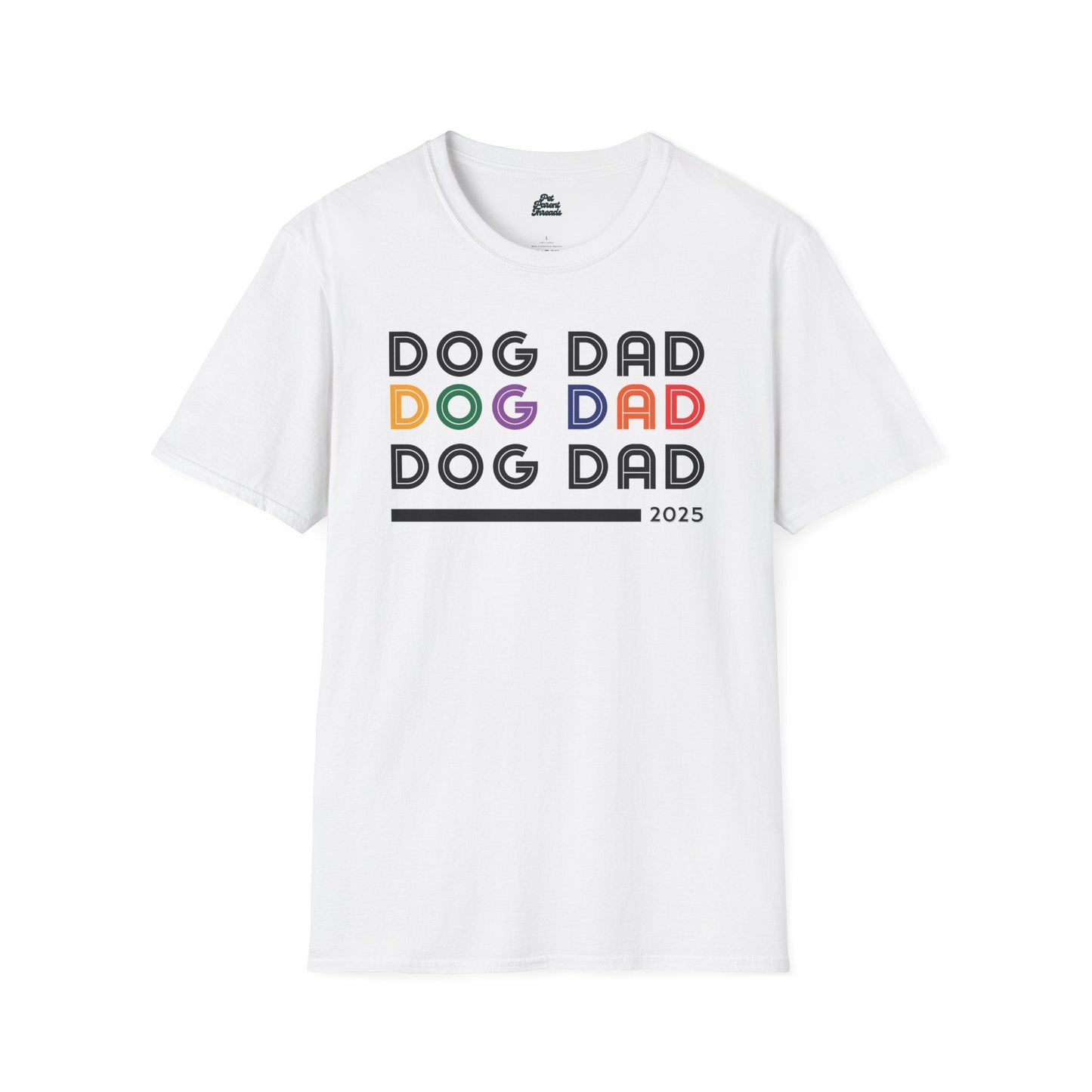 âDog Dadâ Retro Minimalist Tee White