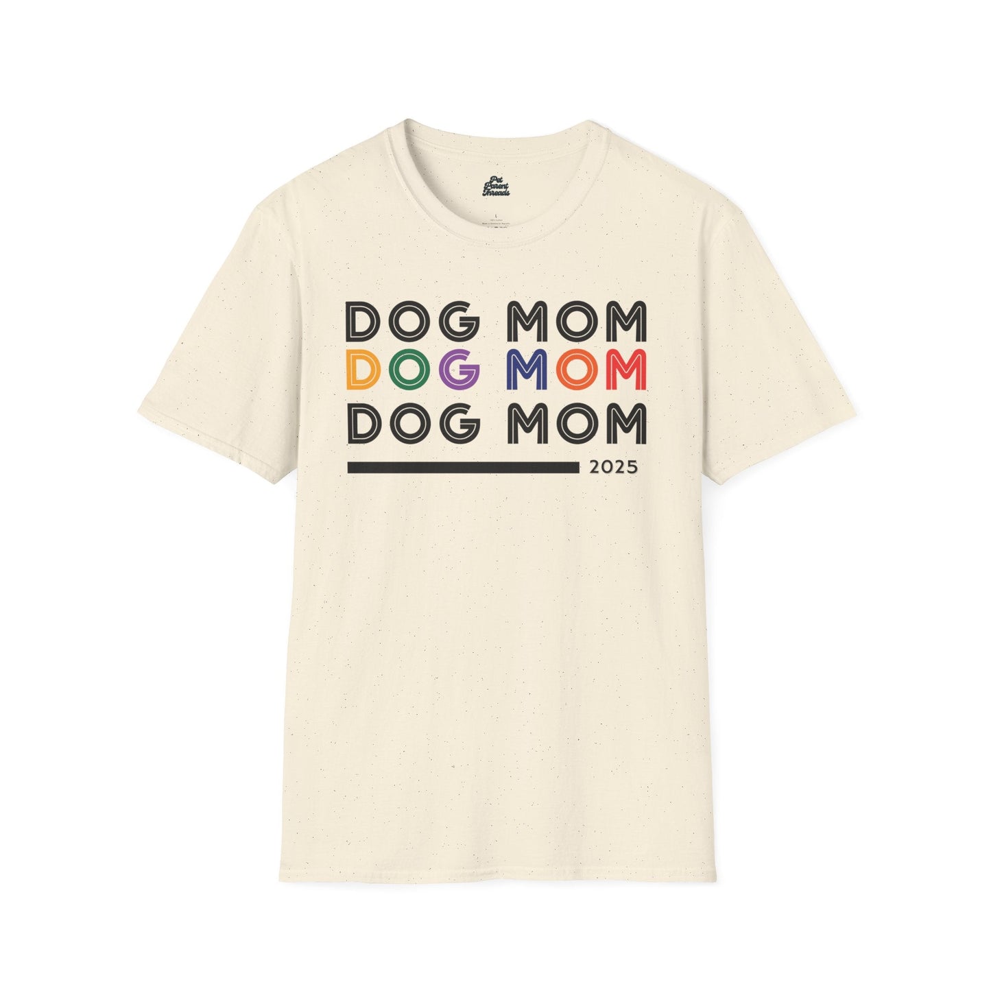 âDog Momâ Retro Minimalist Tee Natural