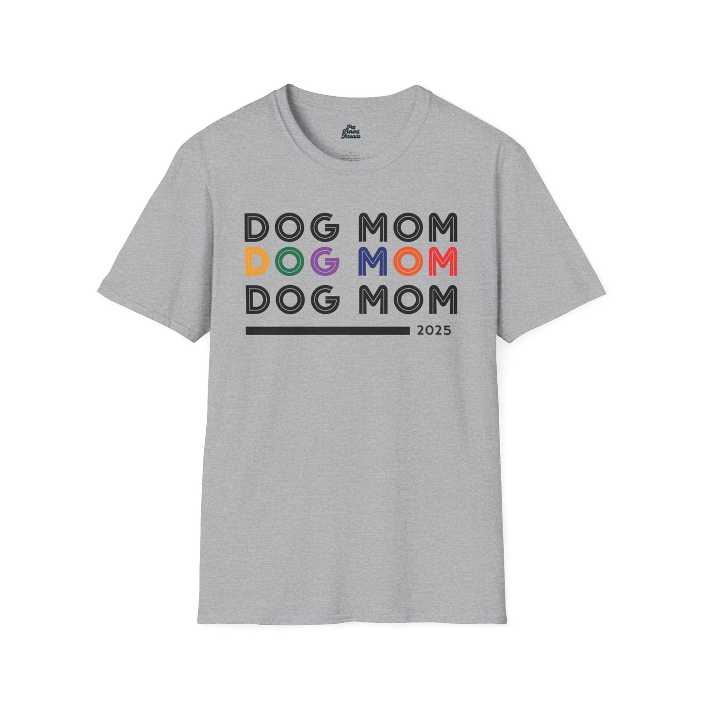 âDog Momâ Retro Minimalist Tee Sport Grey