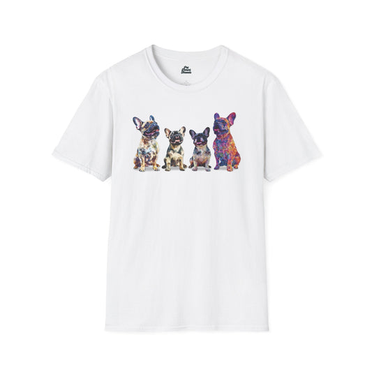 Frenchie Family Graphic Tee White