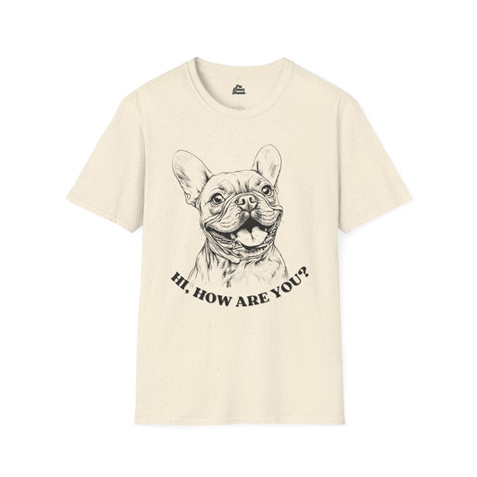 Frenchie Greetings GraphicTee Natural