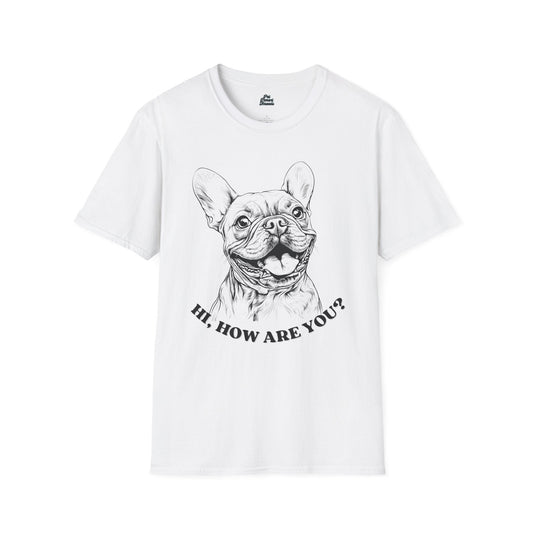 Frenchie Greetings GraphicTee White