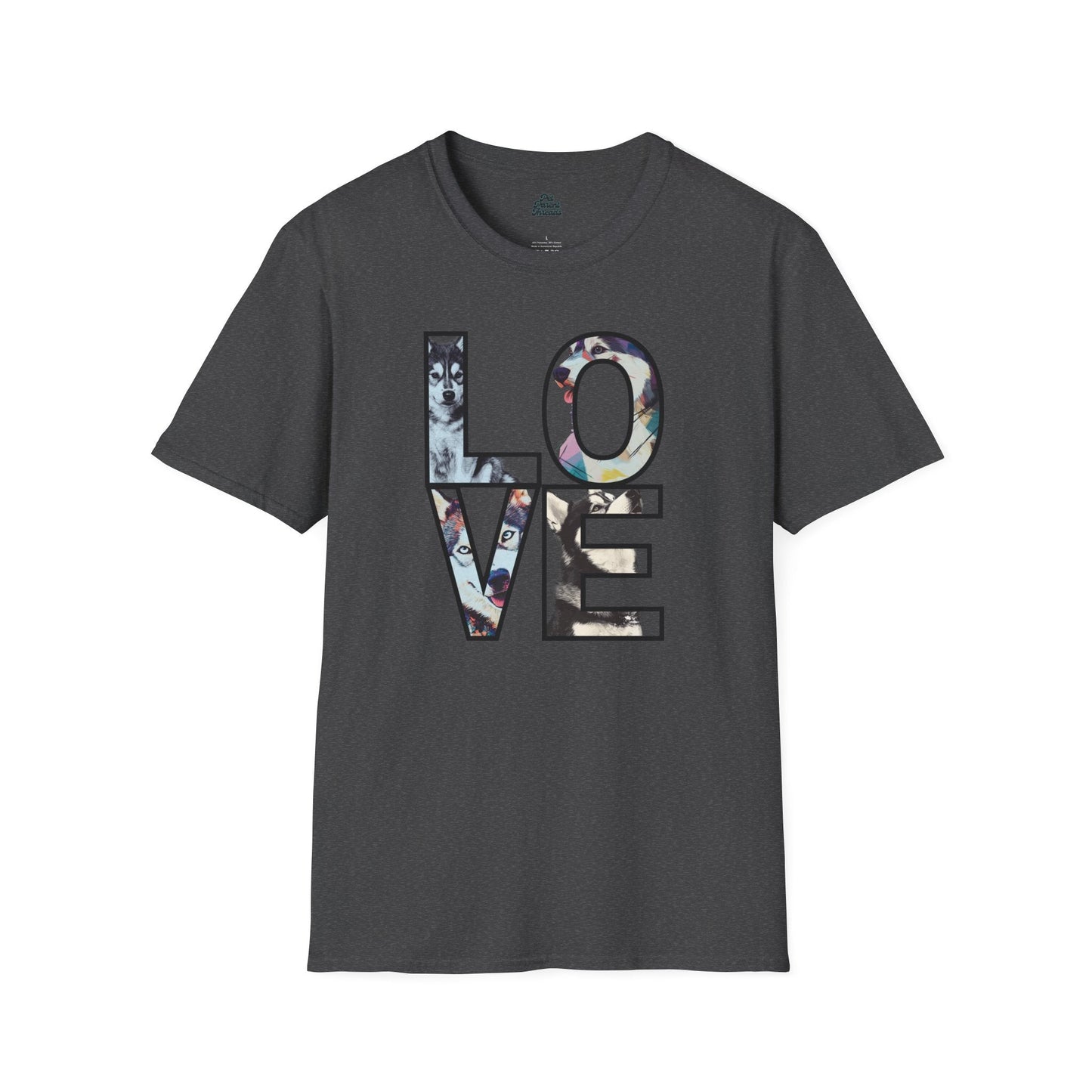 Husky LOVE Typography Tee Dark Heather