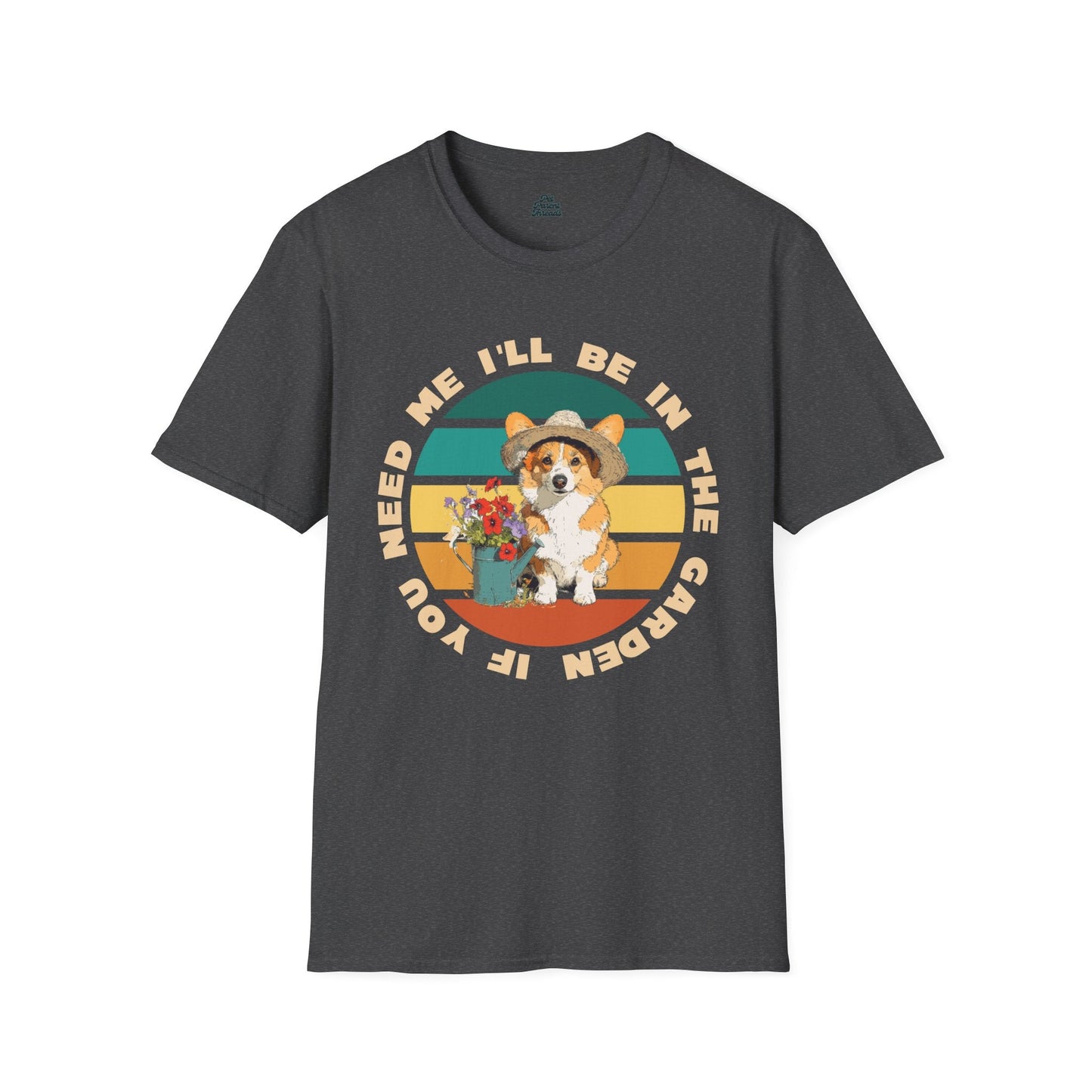 I'll Be In The Garden Corgi Graphic Tee Dark Heather