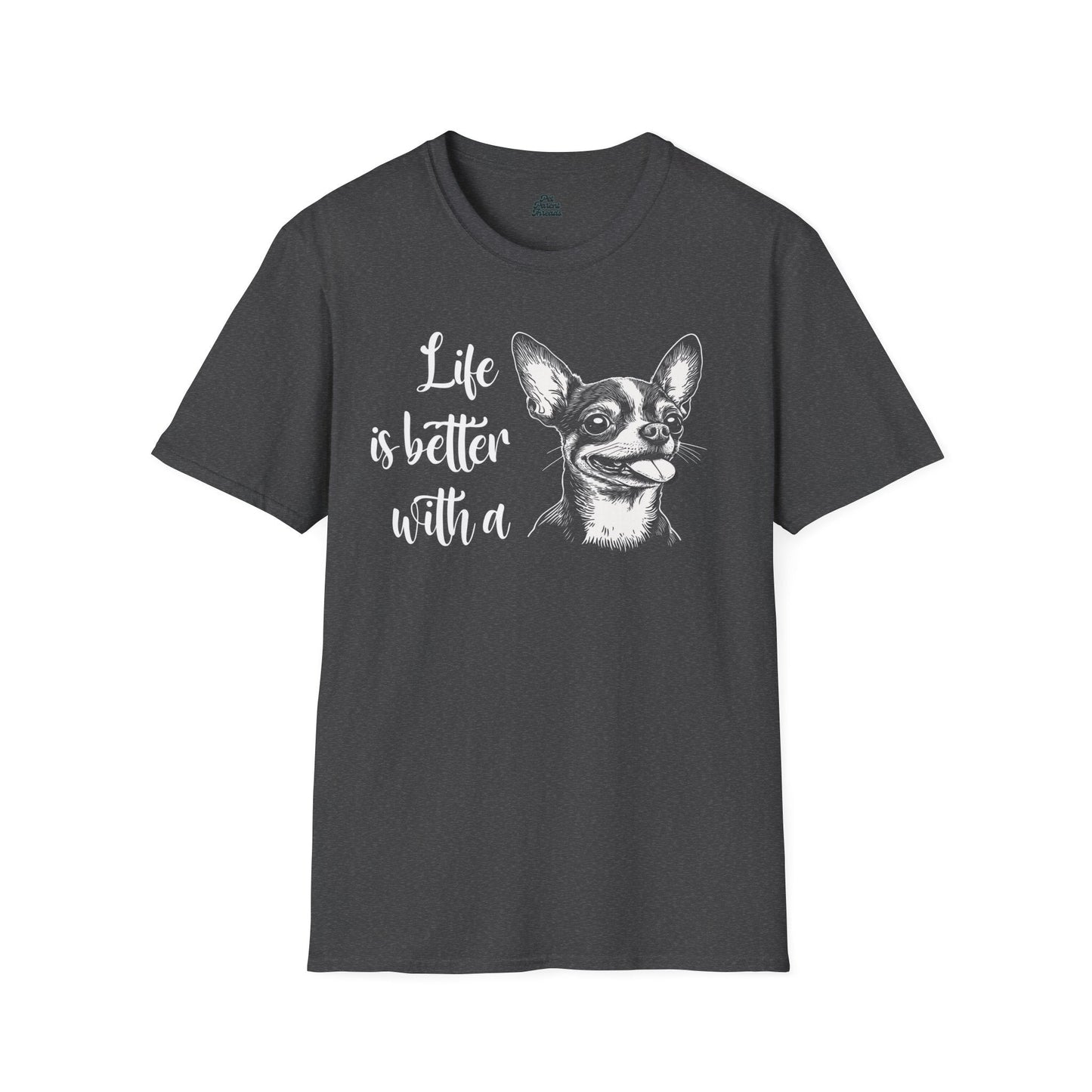 Life Is Better With A Chihuahua Graphic Tee Dark Heather