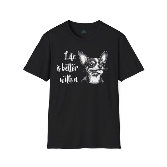 Life Is Better With A Chihuahua Graphic Tee Black