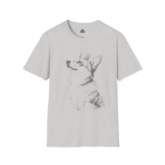 Long Live The Corgi Graphic Tee Ice Grey