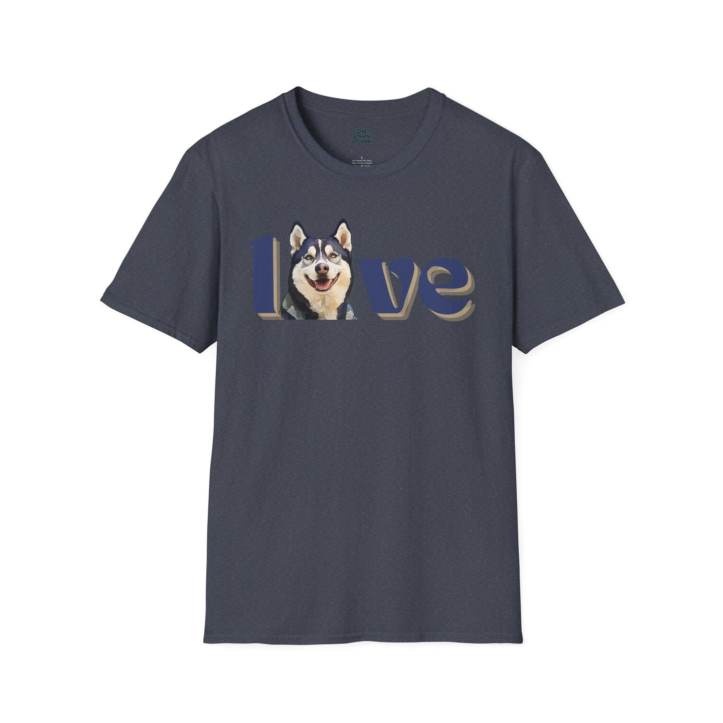 âLOVE" Husky Graphic Tee Heather Navy
