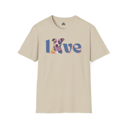 "LOVE" Pitbull Graphic Tee Sand