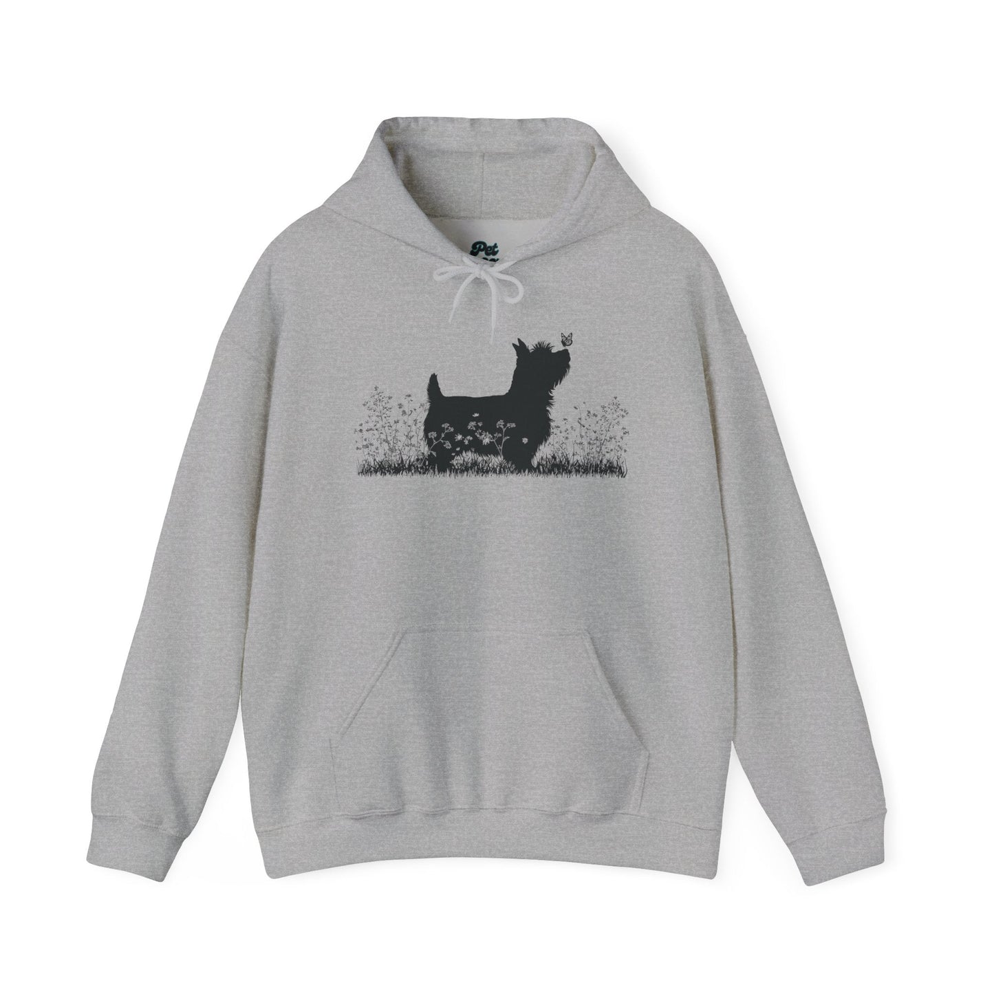 New! Yorkie Silhouette Hoodie - Pet Parent Threads