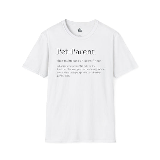 "Pet Parent" Funny Definition Minimalist Tee White