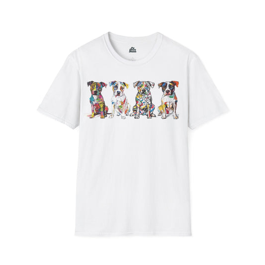 Pitbull Art Series Graphic Tee White