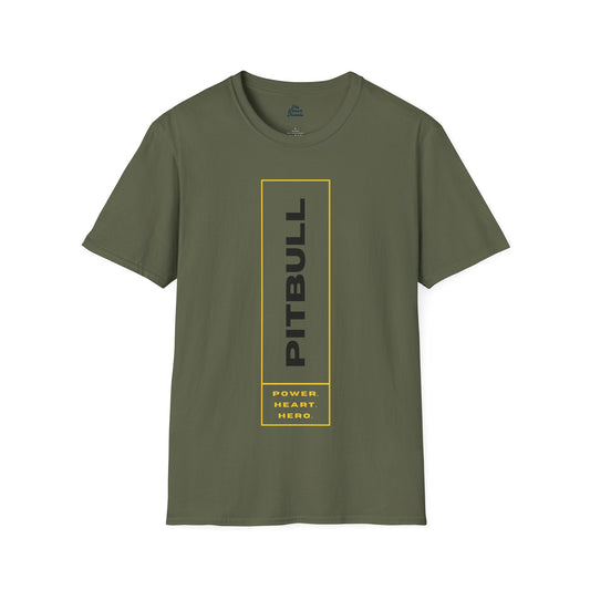 Pitbull "Power. Heart. Hero." Tee Military Green