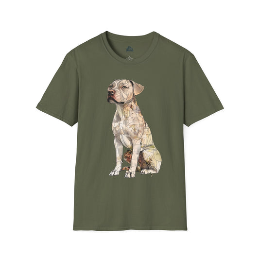 Pitbull Terrain Art Graphic Tee Military Green