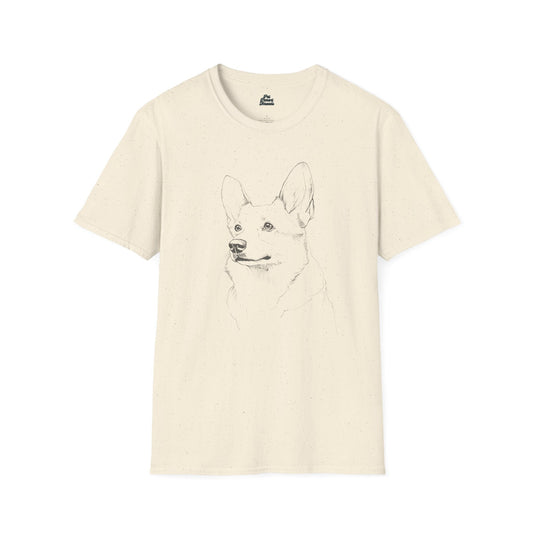 Regal Corgi Sketch Graphic Tee Natural
