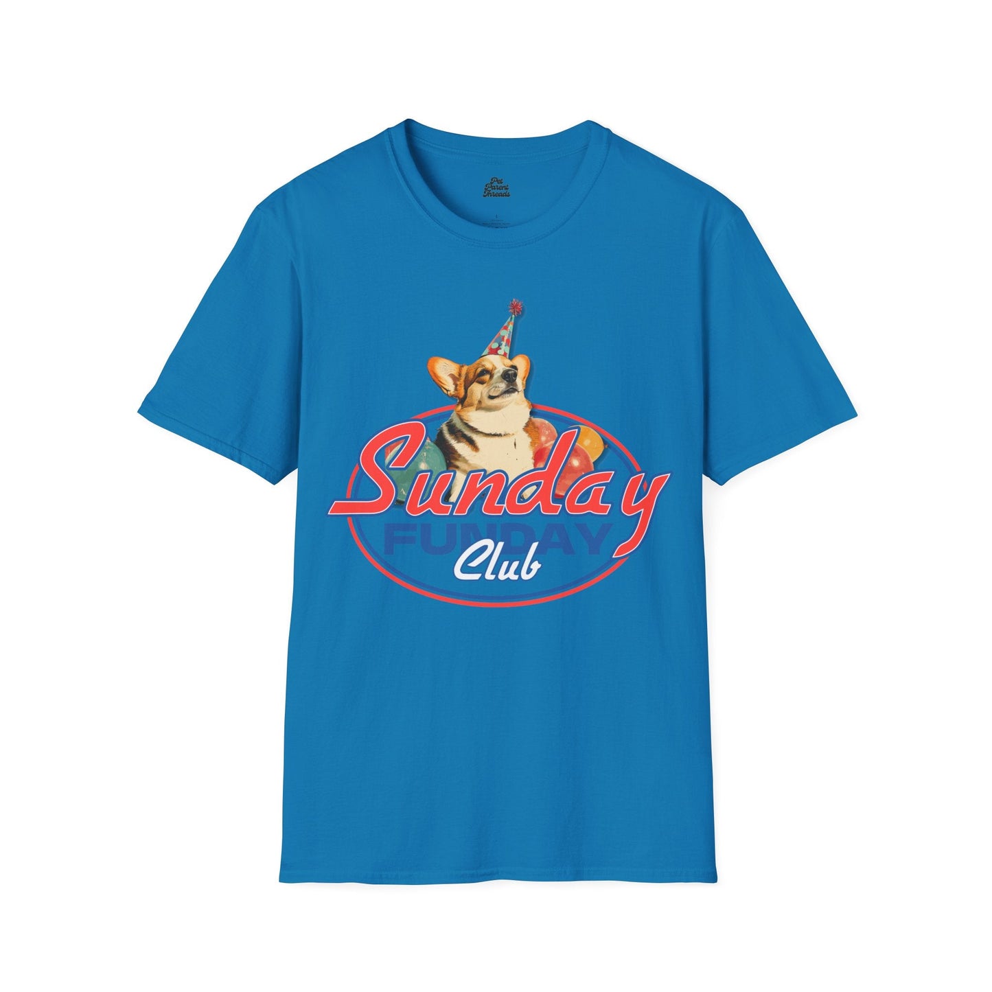 Sunday Funday Club Corgi Graphic Tee Sapphire