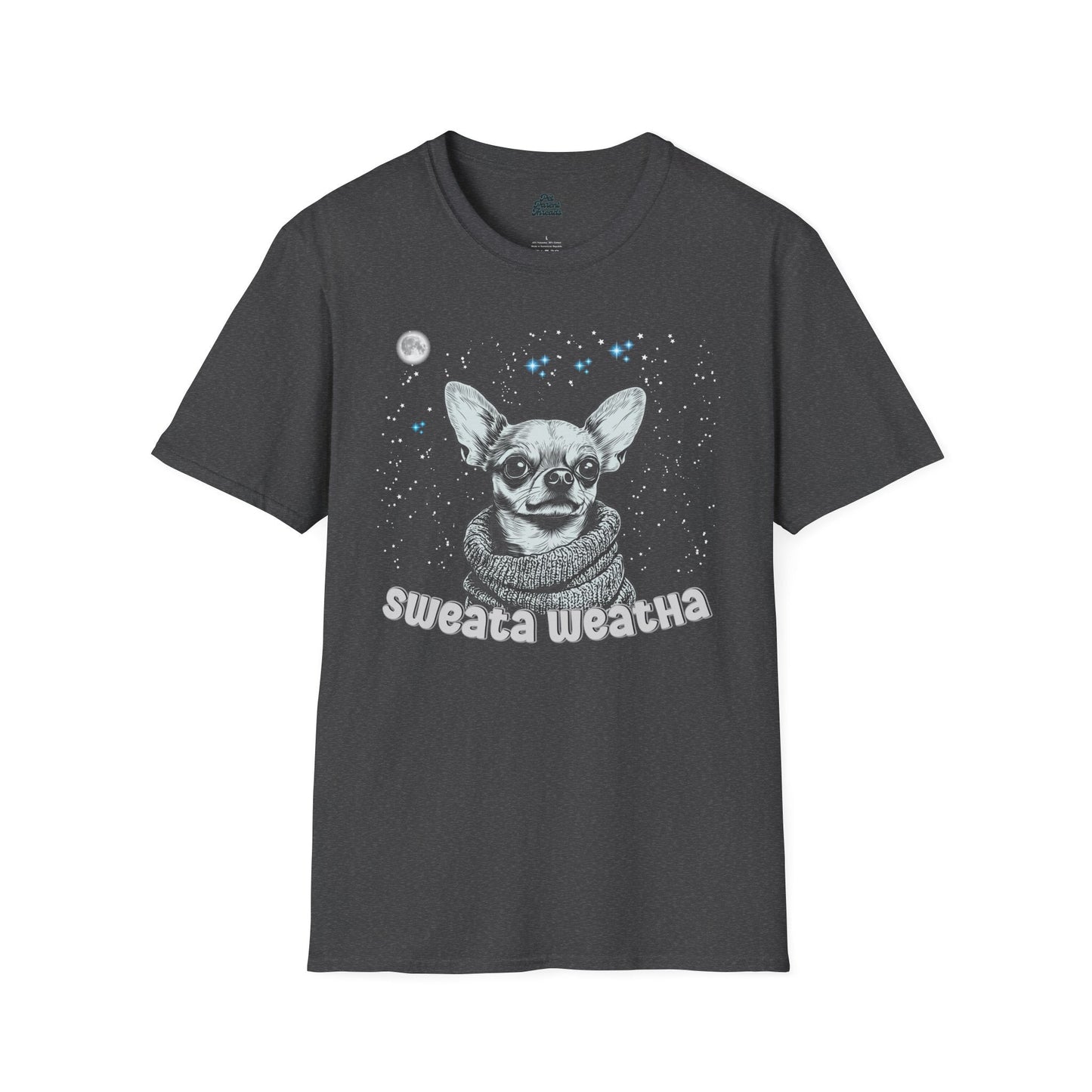 Sweata Weatha: Cozy Chihuahua Graphic Tee Dark Heather