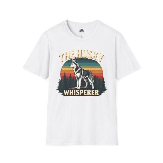 "The Husky Whisperer" Graphic Tee White