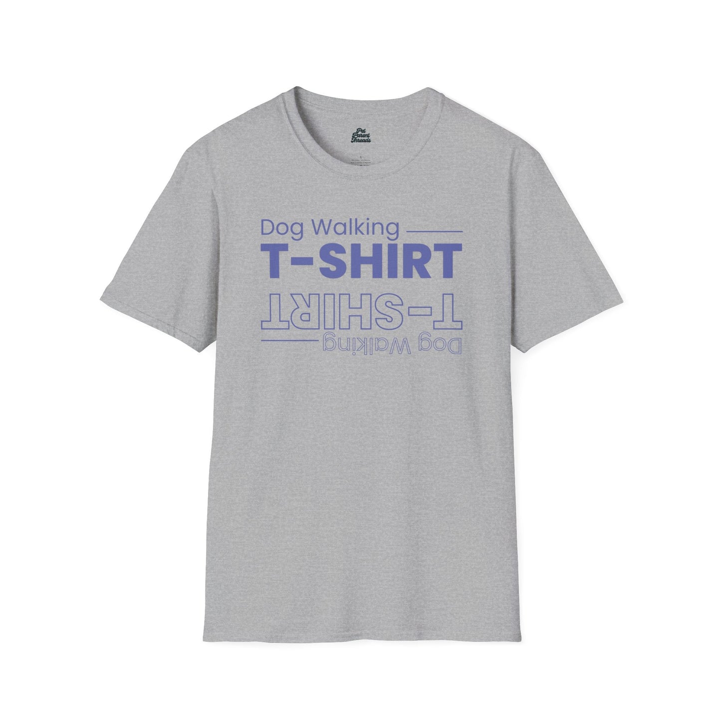Which Way Up? Dog Walking Tee Sport Grey