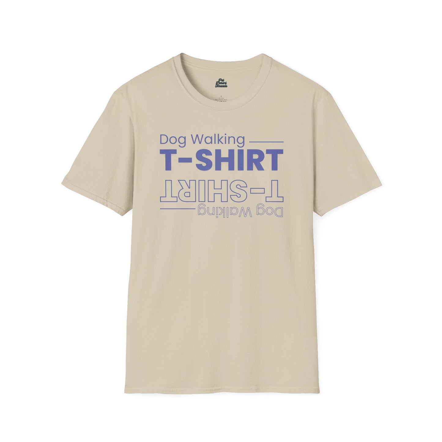 Which Way Up? Dog Walking Tee Sand