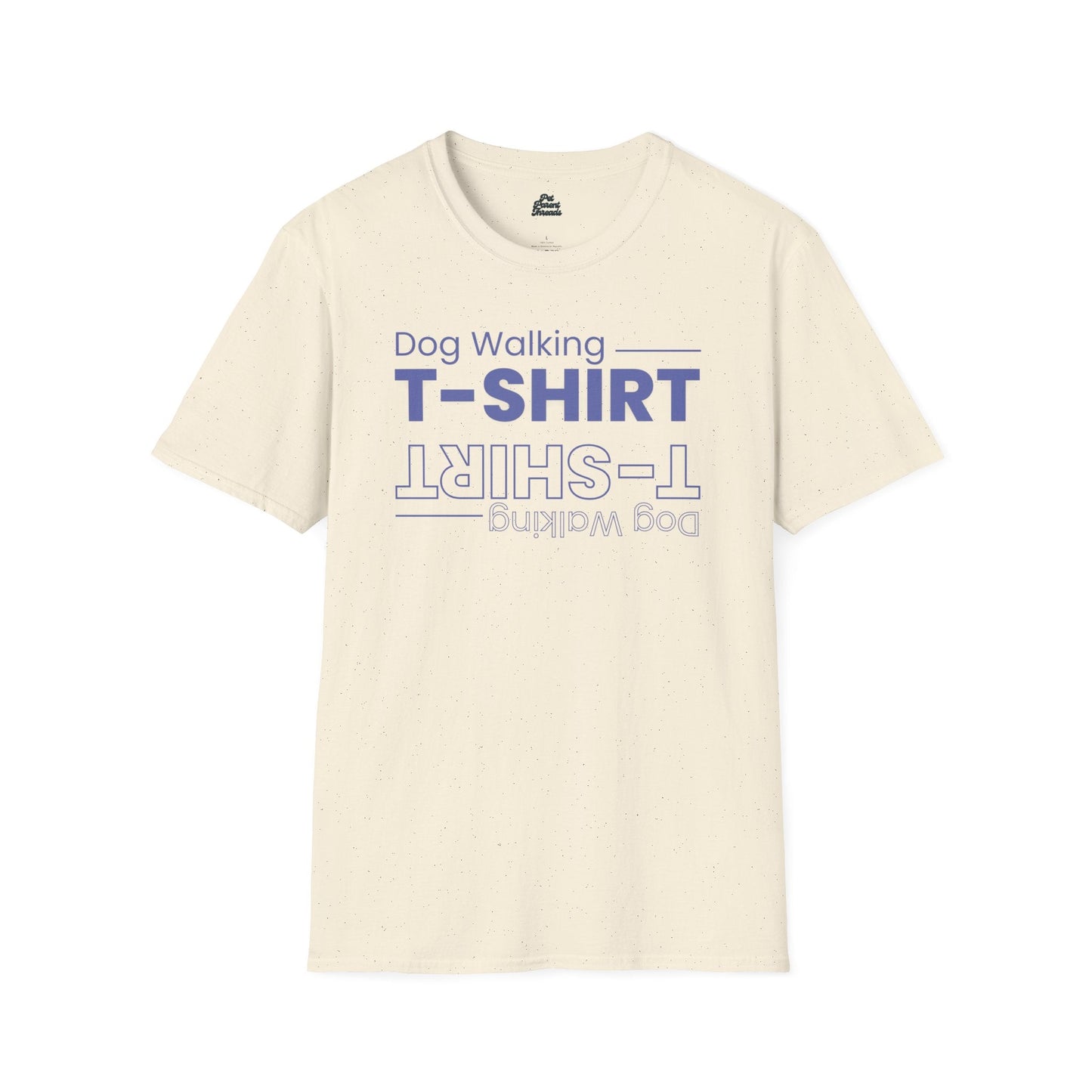 Which Way Up? Dog Walking Tee Natural