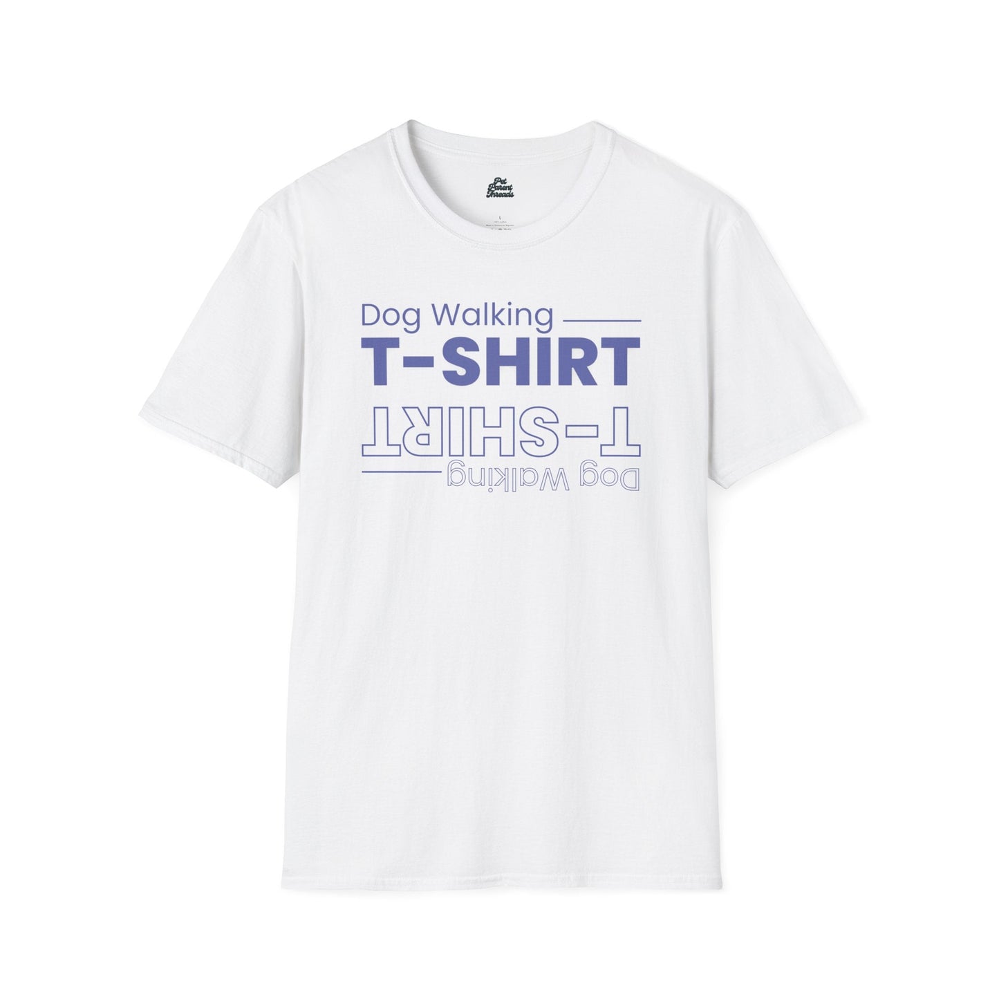 Which Way Up? Dog Walking Tee White