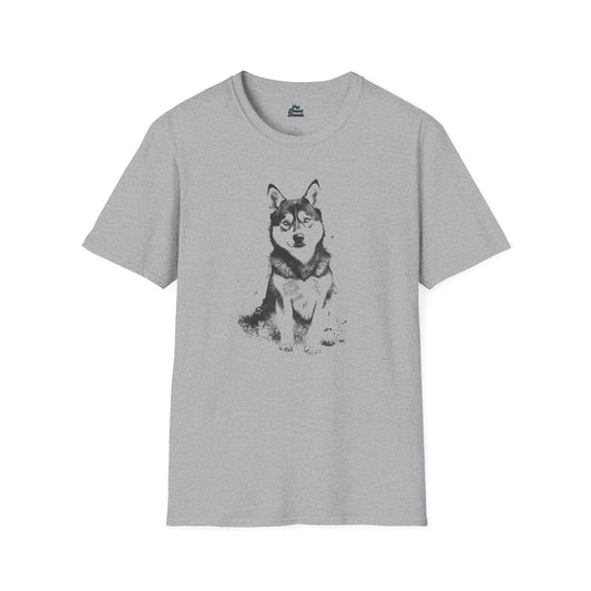 Wild & Free - Abstract Husky Graphic Tee - Pet Parent Threads