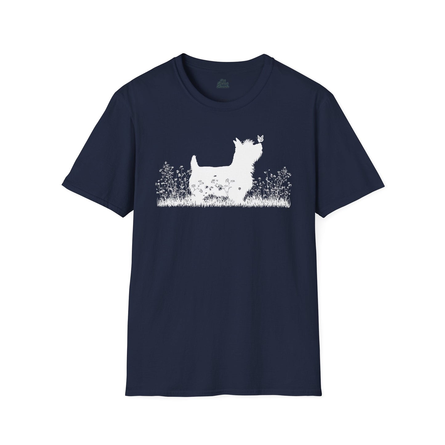 Yorkie Butterfly Silhouette Tee - Pet Parent Threads
