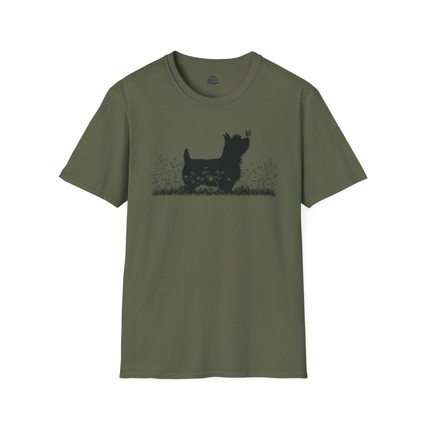 Yorkie Butterfly Silhouette Tee - Pet Parent Threads