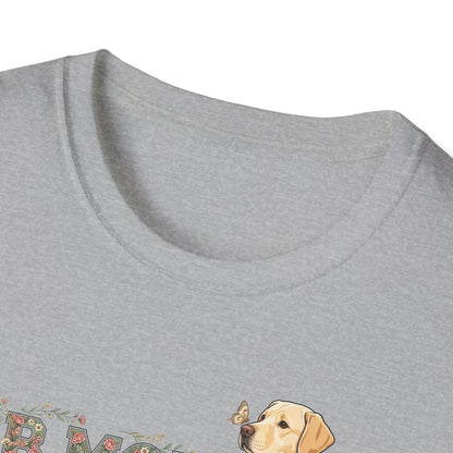 Floral Varsity Lab Mom Tee