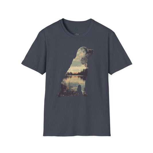 Golden Hour Lab: Lakeside Sunset Dog Tee