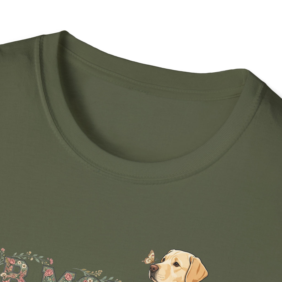 Floral Varsity Lab Mom Tee