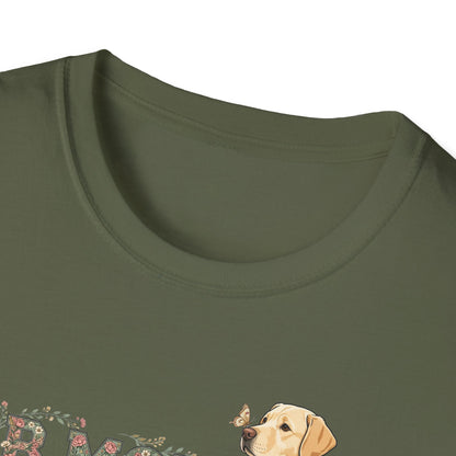 Floral Varsity Lab Mom Tee
