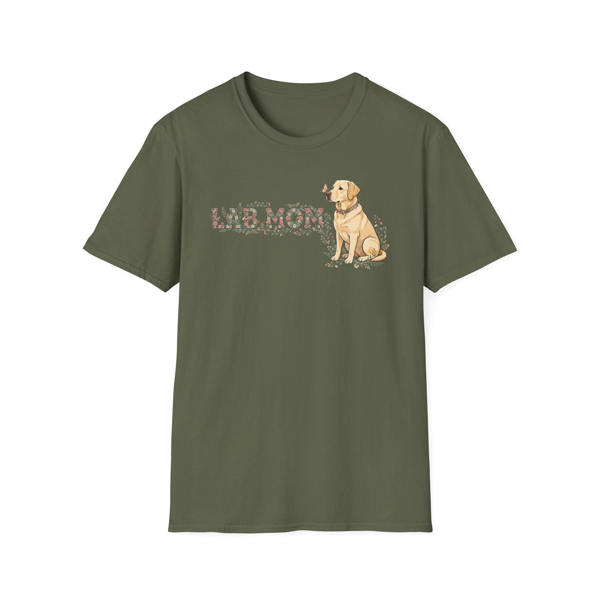 Floral Varsity Lab Mom Tee